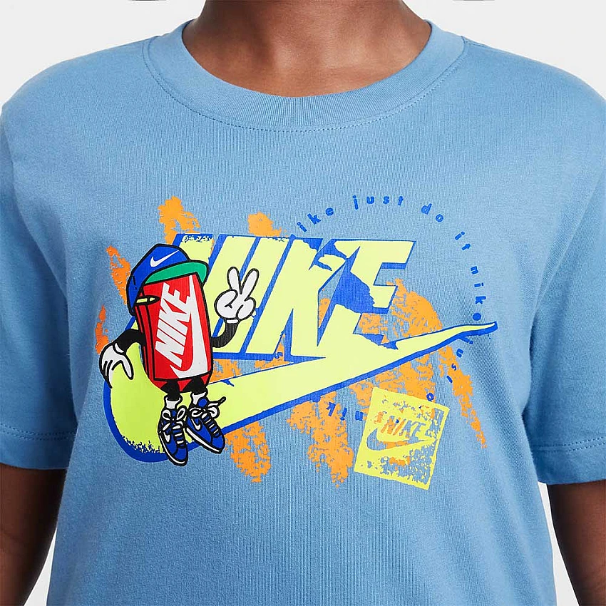 ДЕТСКА ТЕНИСКА ЗА МОМЧЕ NIKE FZ5166-429 NSW TEE BOXY 1 FUTURA СИНЯ